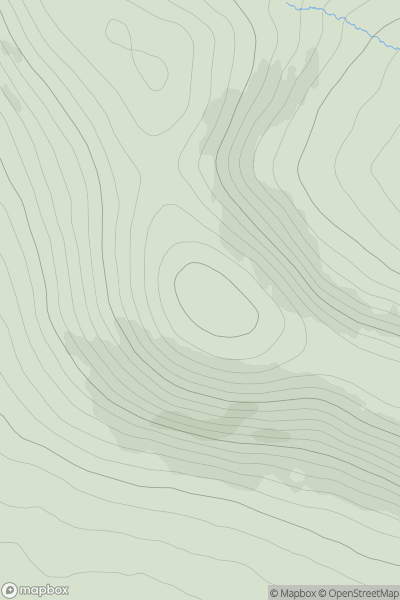 Thumbnail image for Auchronie Hill [Braemar to Montrose] showing contour plot for surrounding peak